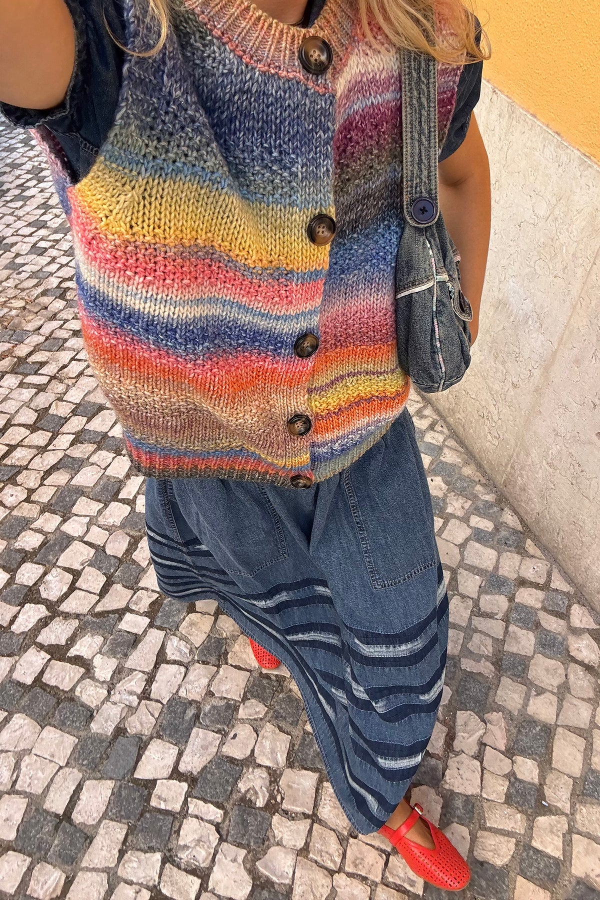 NynneLL Knitted Vest With Buttons Multi