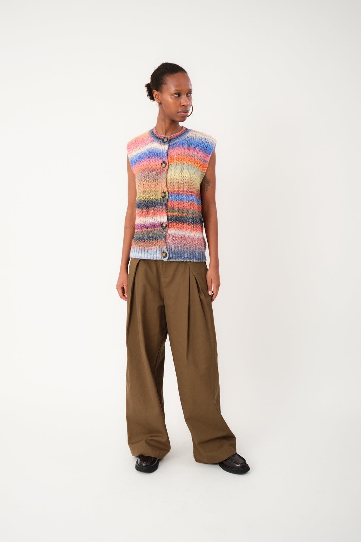 NynneLL Knitted Vest With Buttons Multi