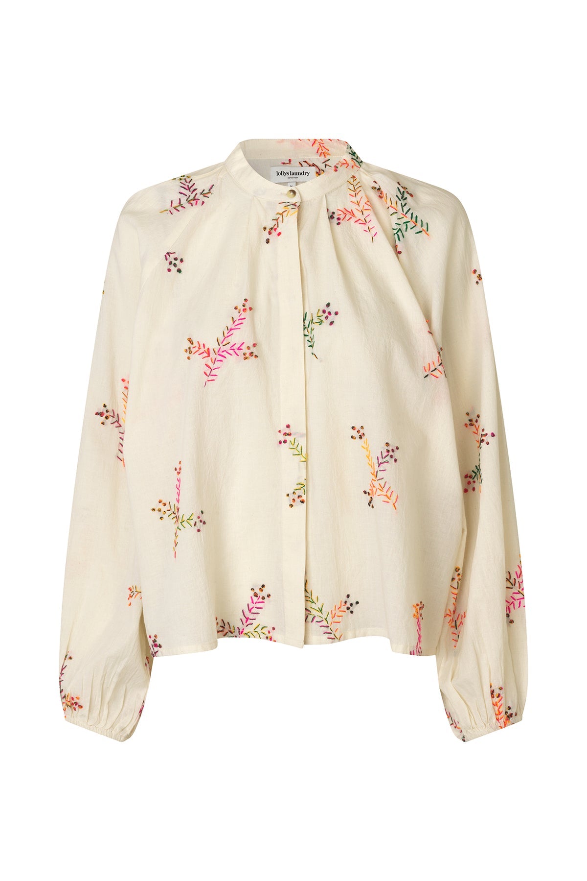HaileyLL Embroidered Shirt Creme