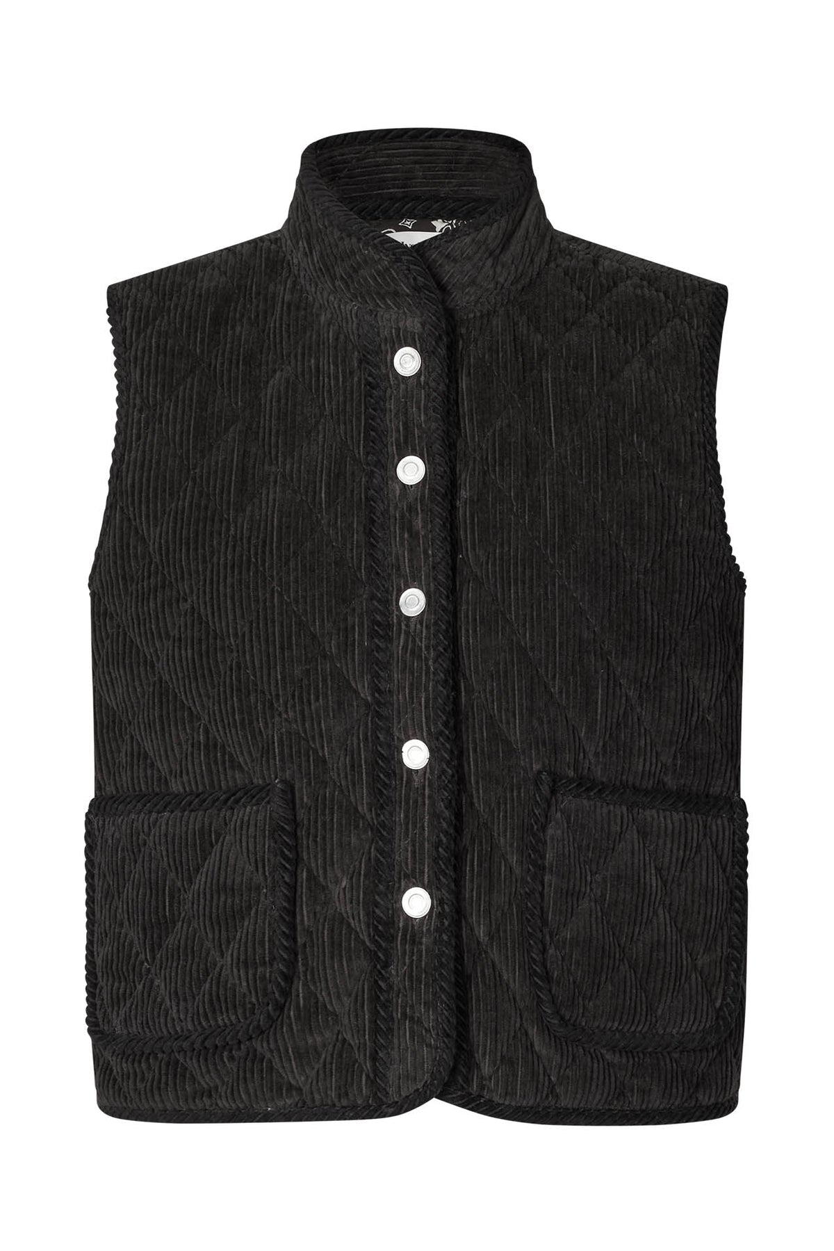 CairoLL Quilted Corduroy Vest Dark Mokka