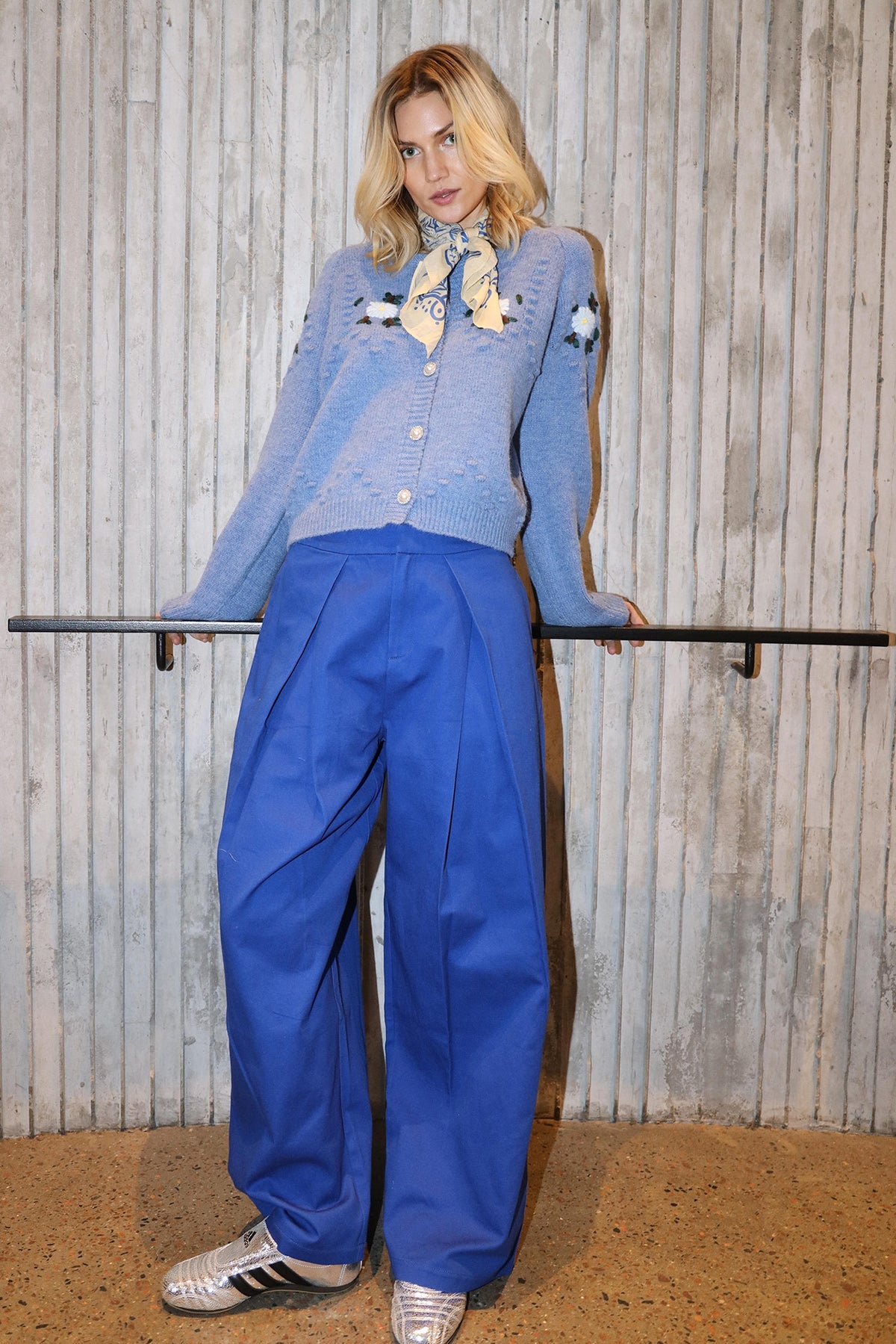 ZolaLL Pleated Trouser Neon Blue