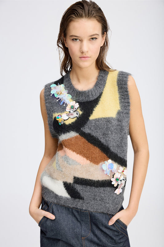 Rubble Floral Detail Vest Mix