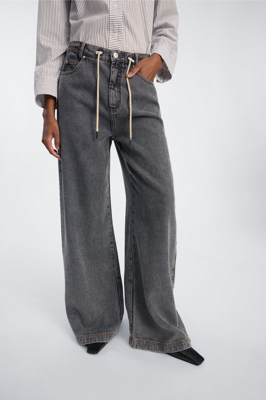 Obey Jeans with Pull Cord Grey