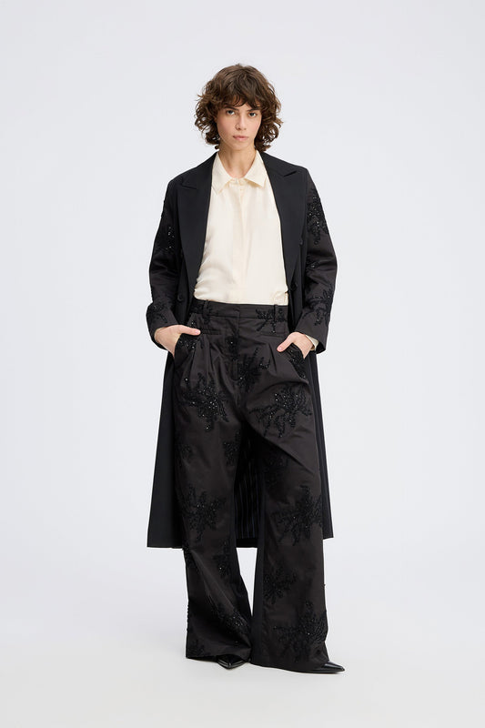 Stormy Sequin detail Tailored Trouser Black