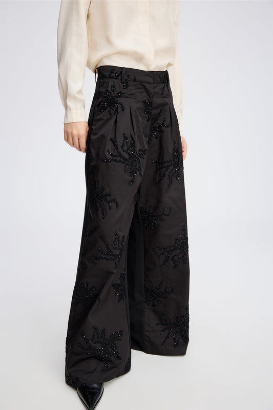 Stormy Sequin detail Tailored Trouser Black