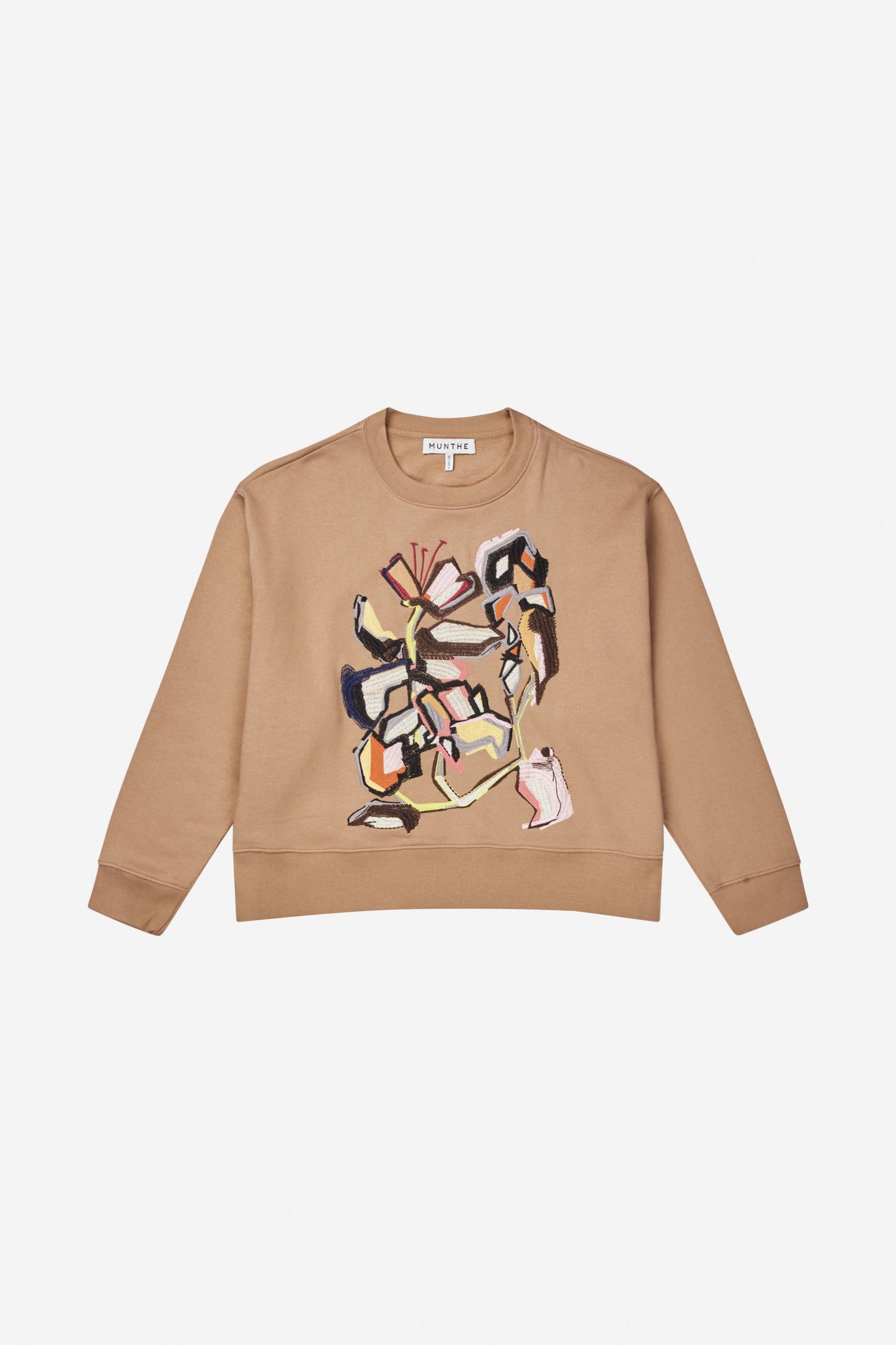 Rarsnima Embroidered Sweatshirt Camel