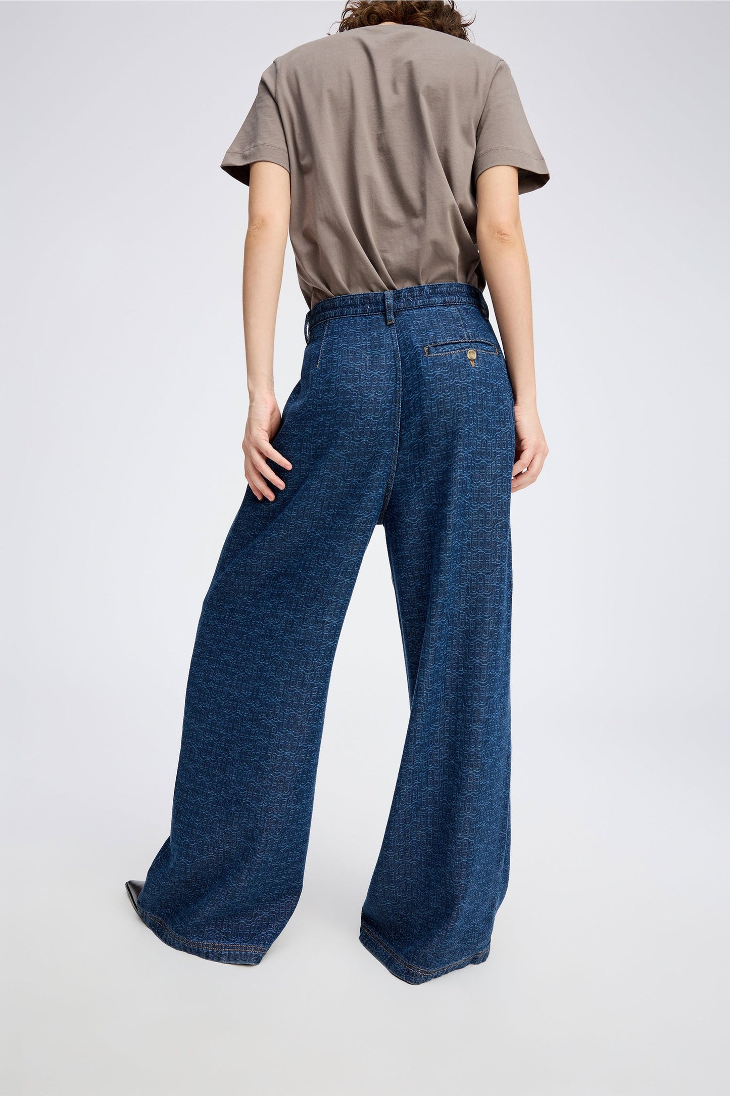Ronan Soft Wide Leg Denim Trouser Indigo