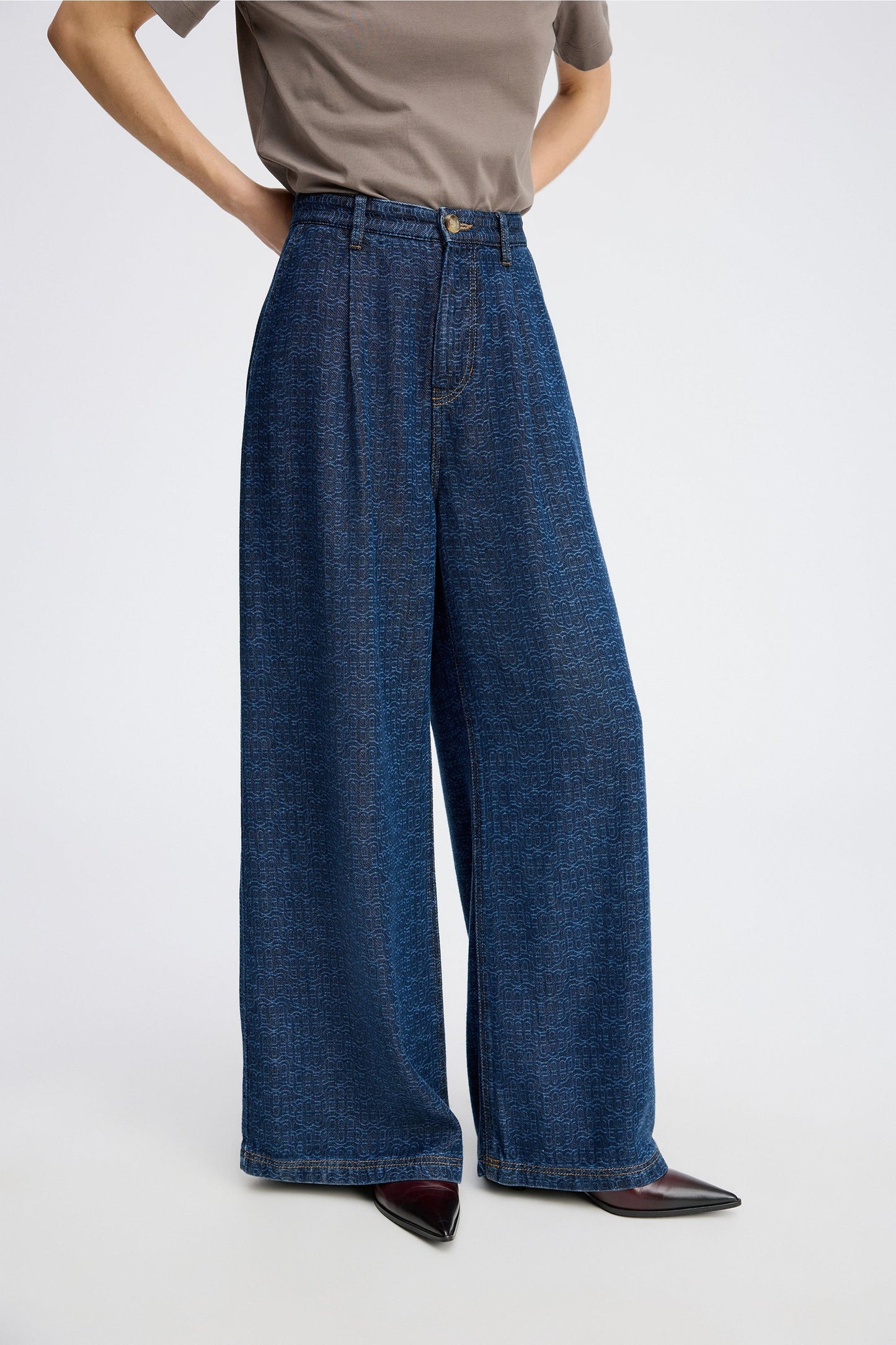 Ronan Soft Wide Leg Denim Trouser Indigo