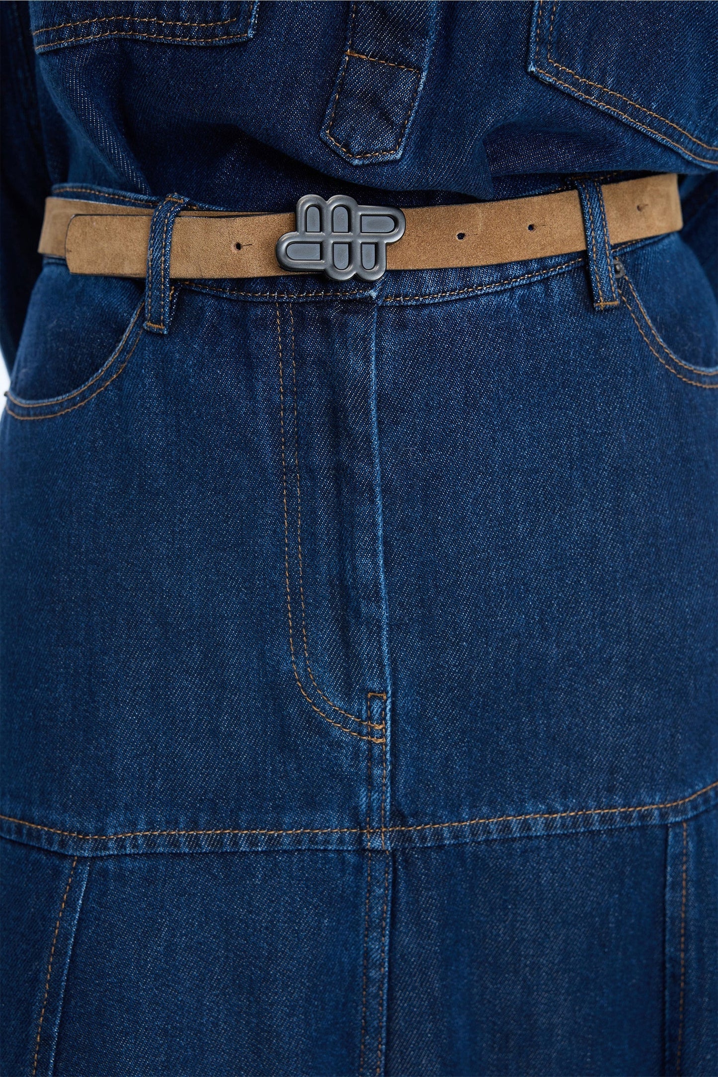 Tuxya Essential Denim Skirt Indigo