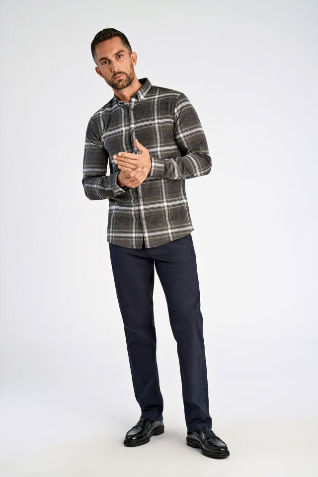 Mens - Checked Cotton Blend Shirt (30-225054)