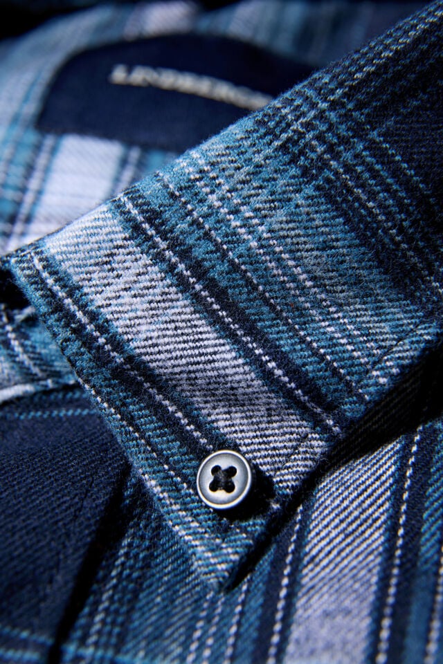 Mens - Checked Cotton Blend Shirt (30-225054)