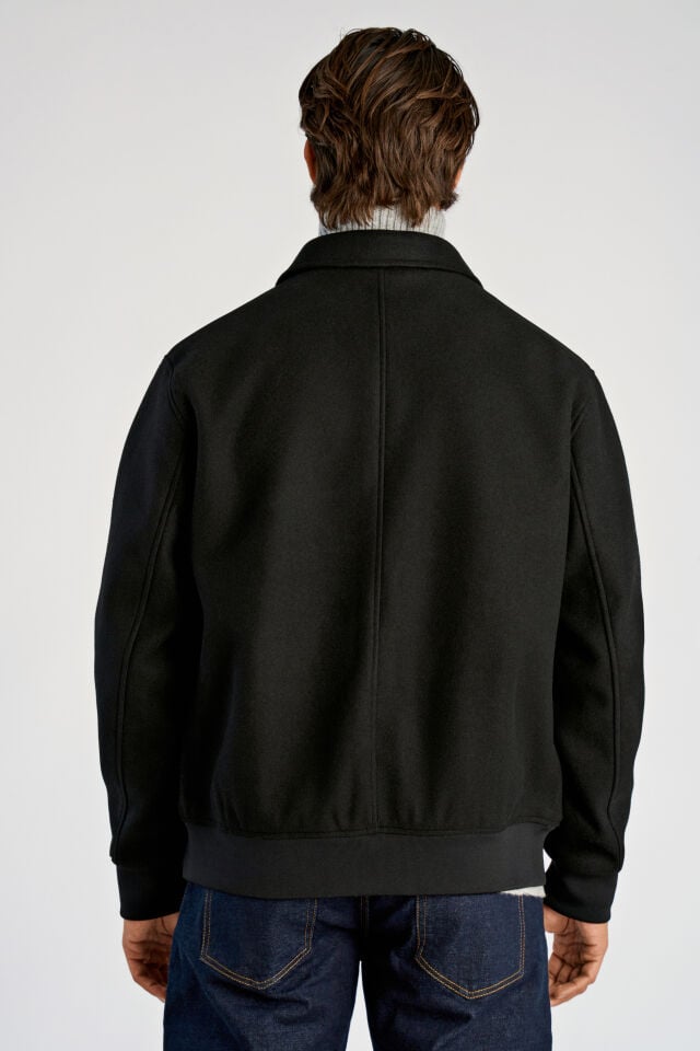 Mens - Short Wool Style Jacket Black (30-303020A)