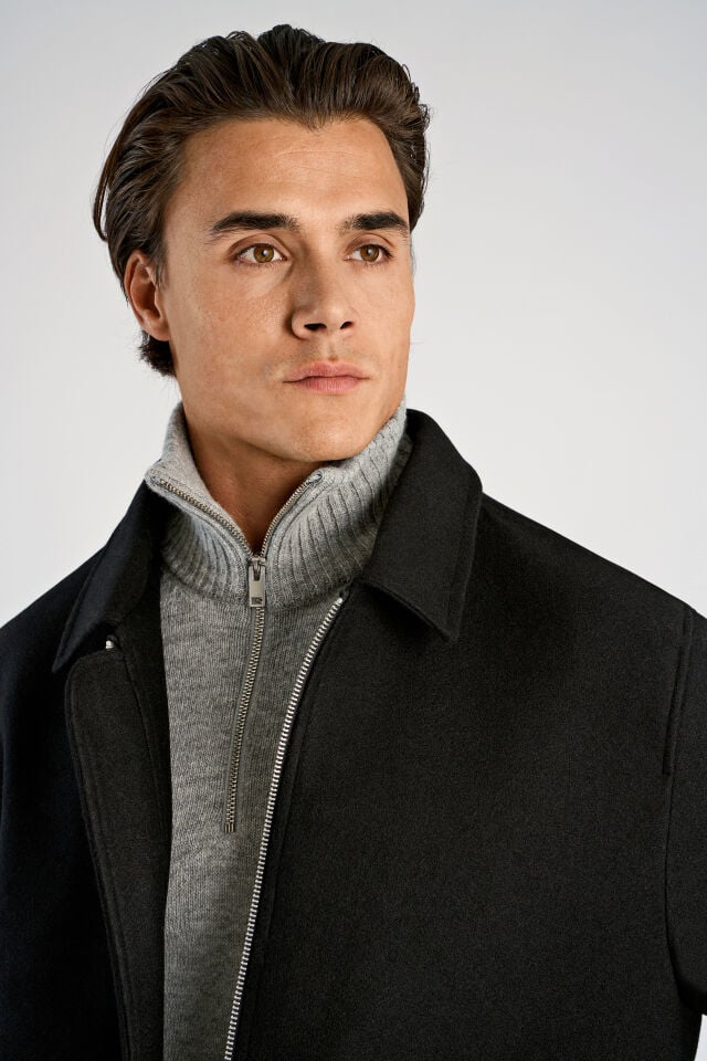 Mens - Short Wool Style Jacket Black (30-303020A)