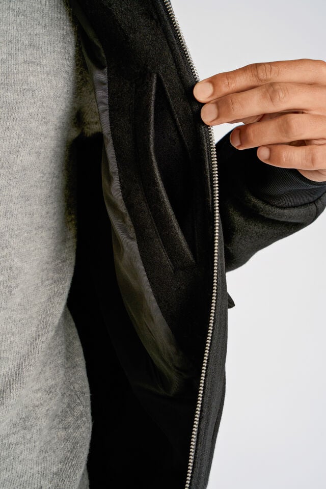 Mens - Short Wool Style Jacket Black (30-303020A)