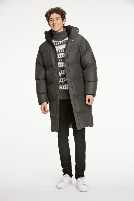 Mens - Long Parka Coat Deep Army (30-303029A)