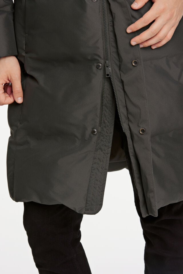 Mens - Long Parka Coat Deep Army (30-303029A)