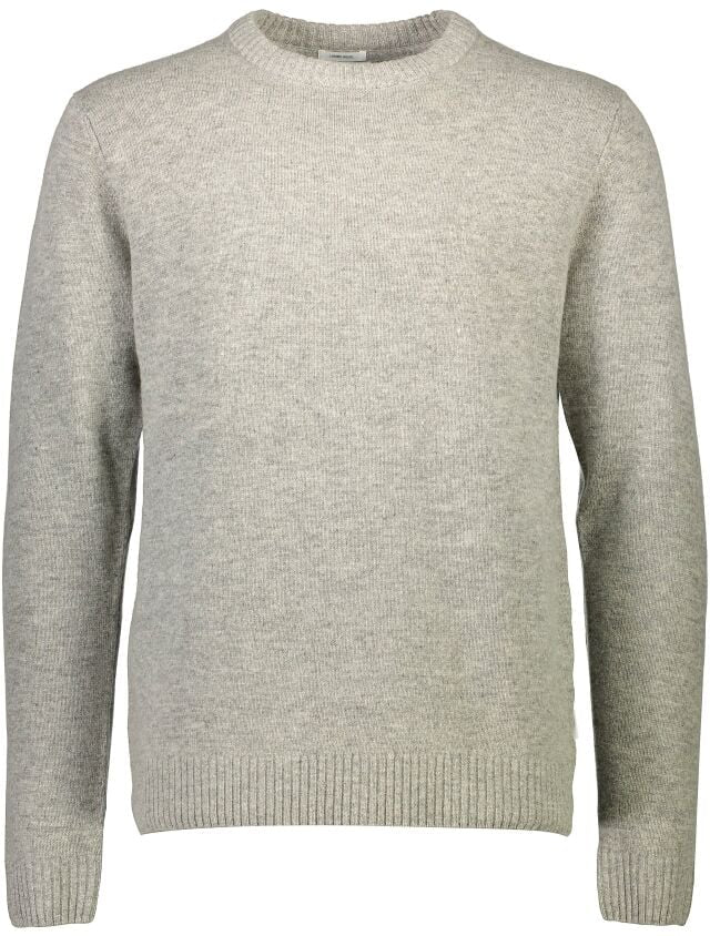 Mens - Super Soft Round Neck Jumper Mid Grey Melange (30-800220)