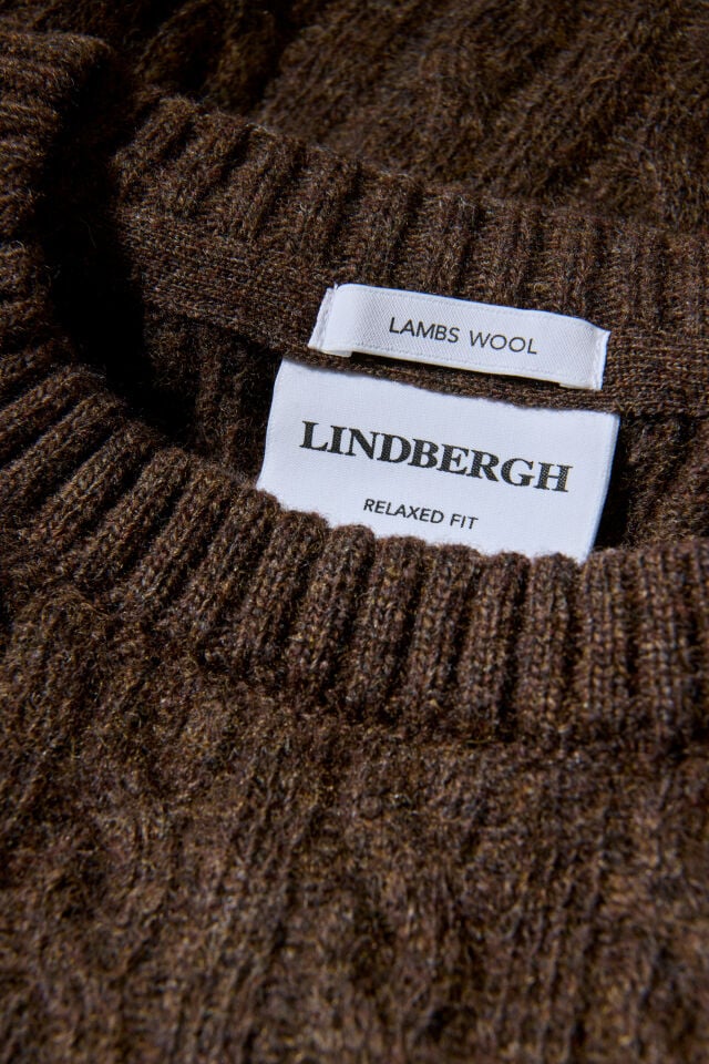 Mens - Lambs Wool Cable Knitted Jumper (30-800227)