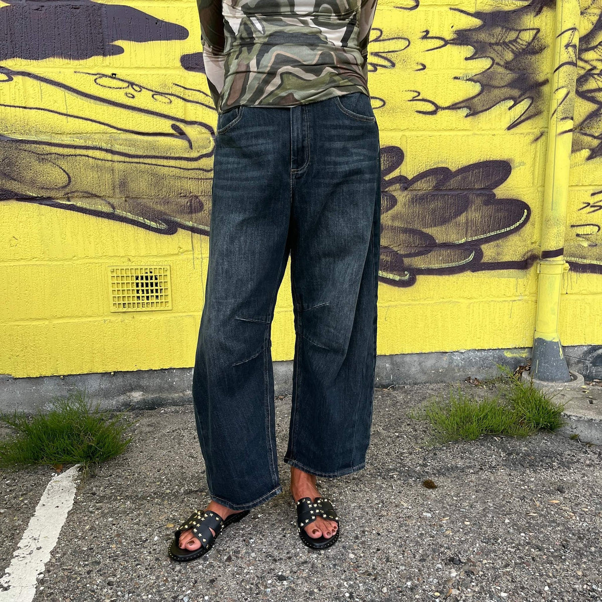 Scout Barrel Leg Jeans Dark Denim