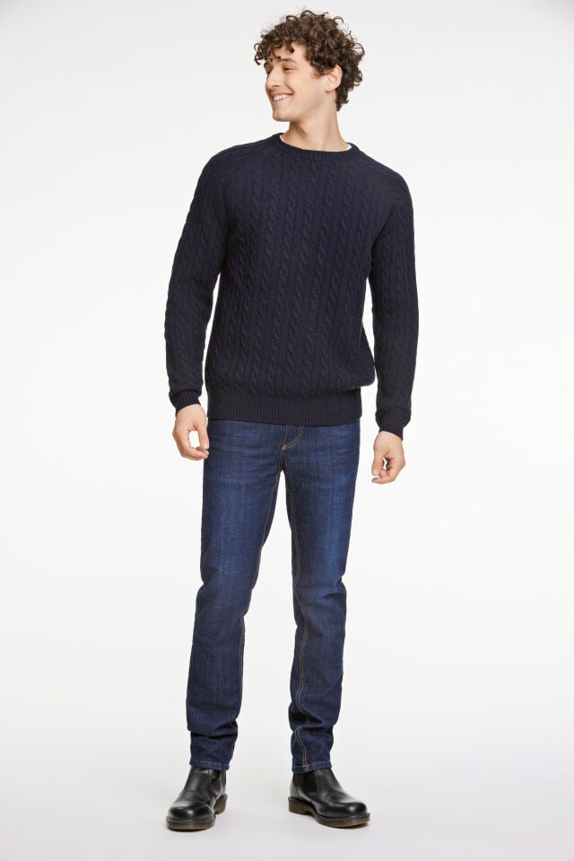 Mens - Lambs Wool Cable Knitted Jumper (30-800227)