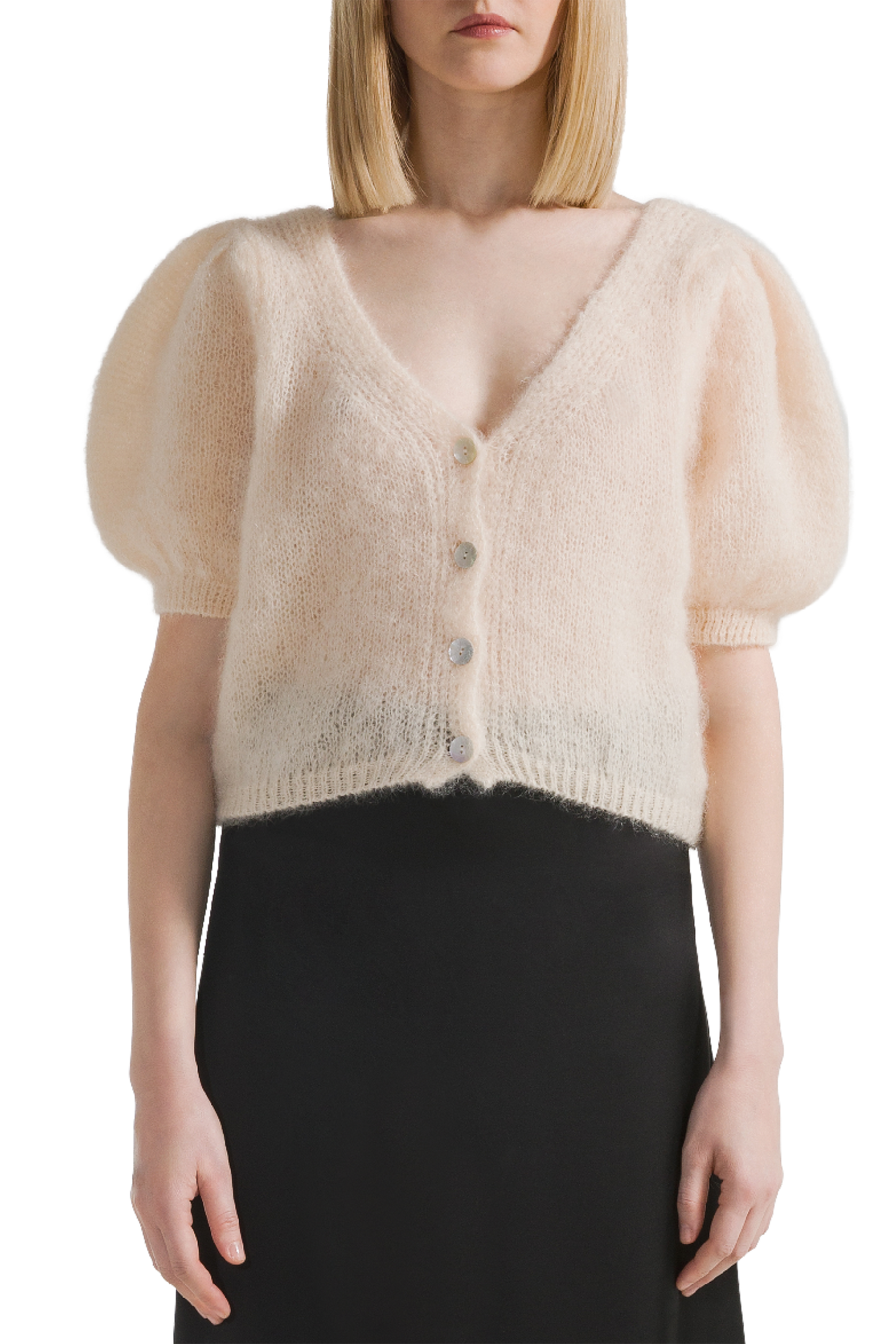 Harper Shortsleeved Mohair Cardigan