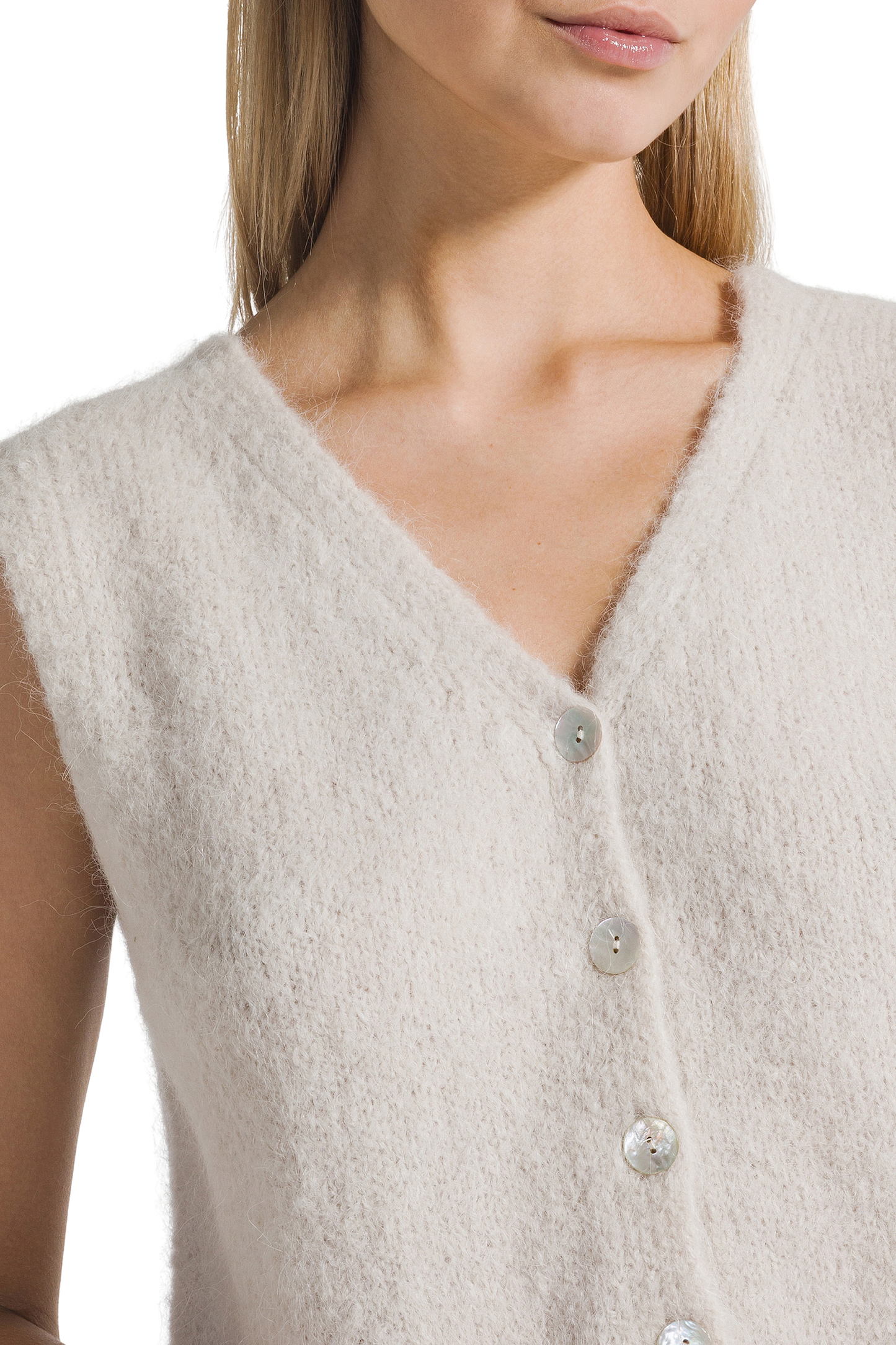 Telma Alpaca Vest with Buttons.