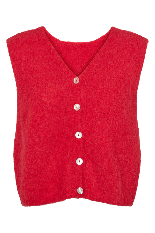 Telma Alpaca Vest with Buttons.