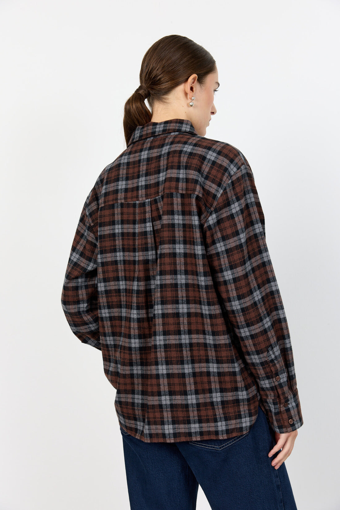 LR-Odansa 2 Cotton Checked Shirt Brown