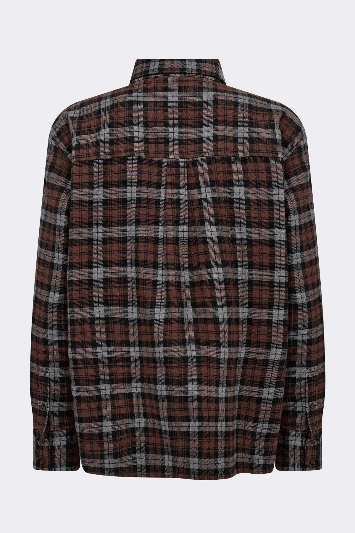 LR-Odansa 2 Cotton Checked Shirt Brown