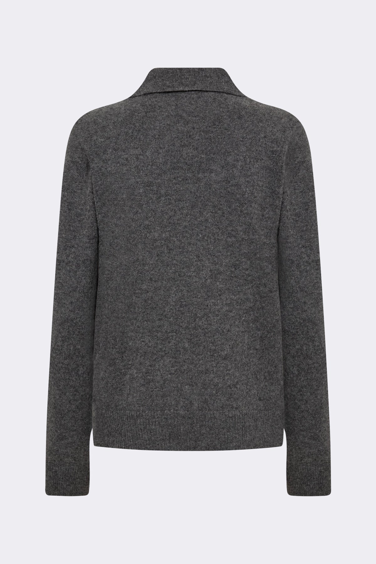 LR-Eloise 13 Pearl Button Cashmere Jumper Dark Grey