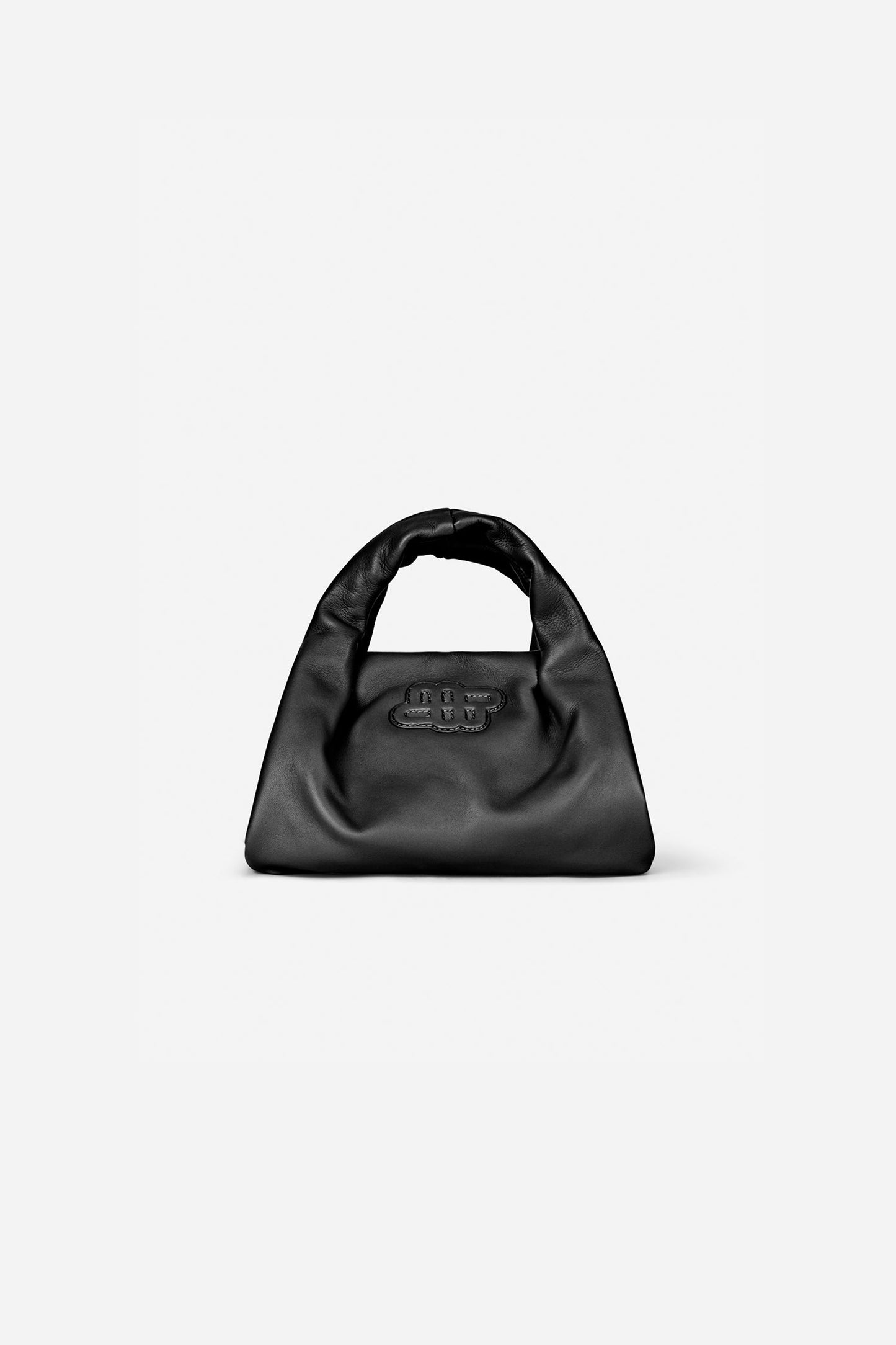 Lixia Small Soft Leather Handbag Black