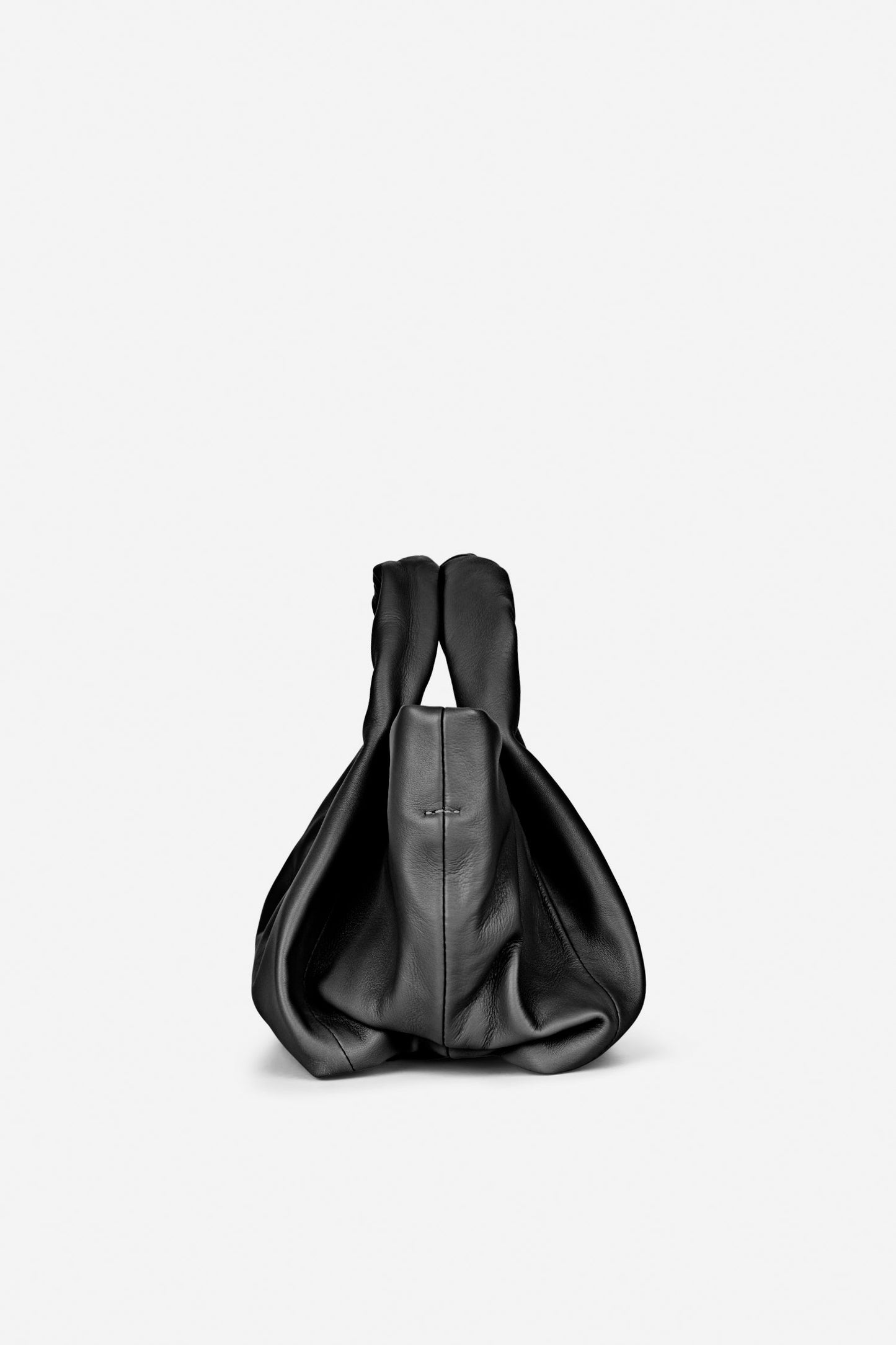 Lixia Small Soft Leather Handbag Black