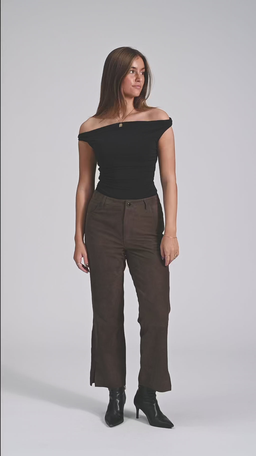 NaomiDEP Suede 7/8 Length Trouser Deer