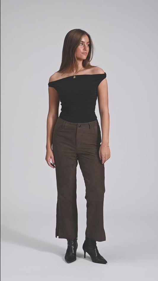 NaomiDEP Suede 7/8 Length Trouser Deer