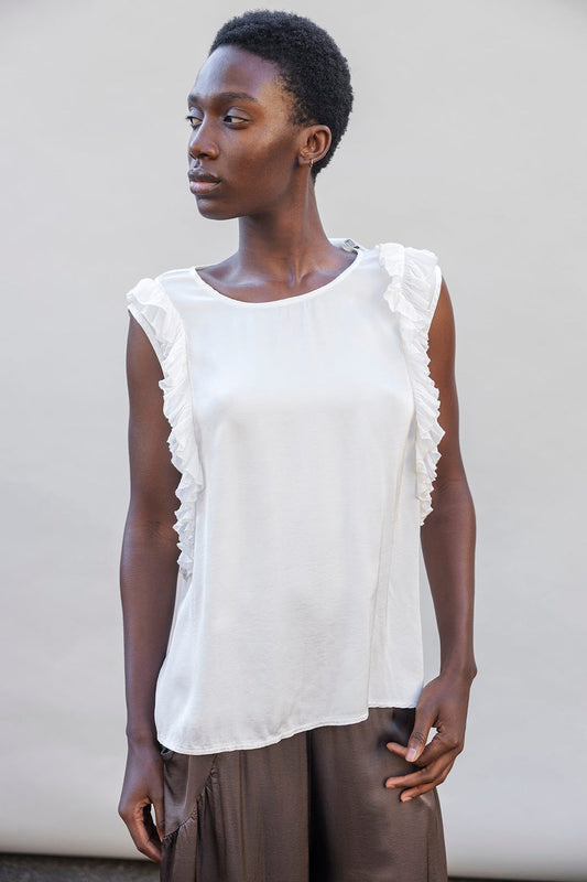 Rennie Sleeveless Frill Blouse