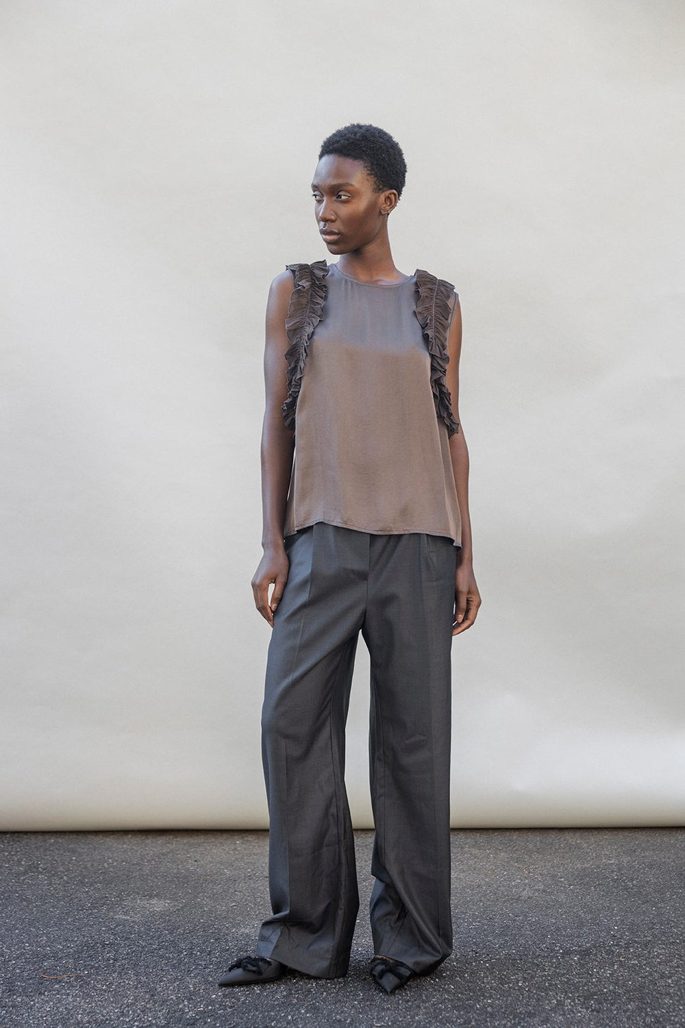 Rennie Sleeveless Frill Blouse
