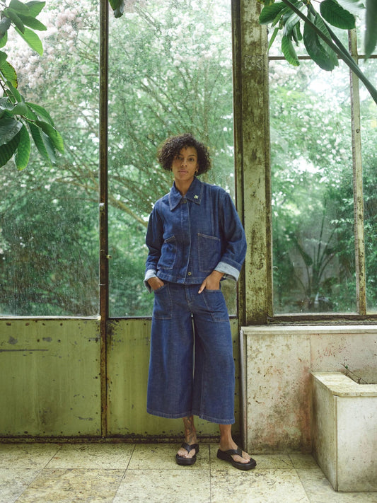 MMCulotte Arge Cropped Jeans Dark Blue