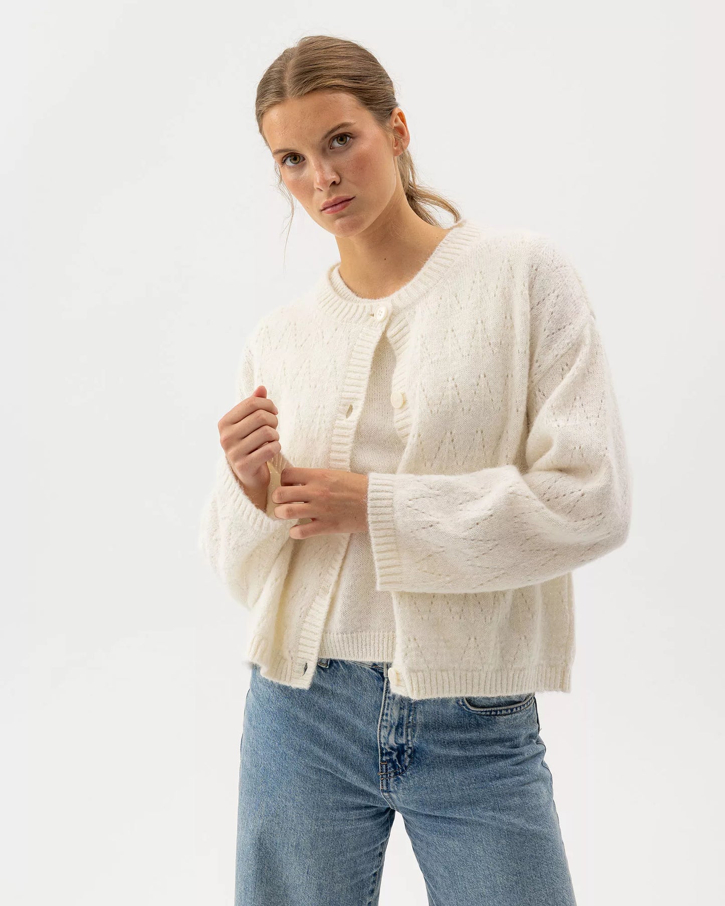 Elsy Knitted Cardigan Off White