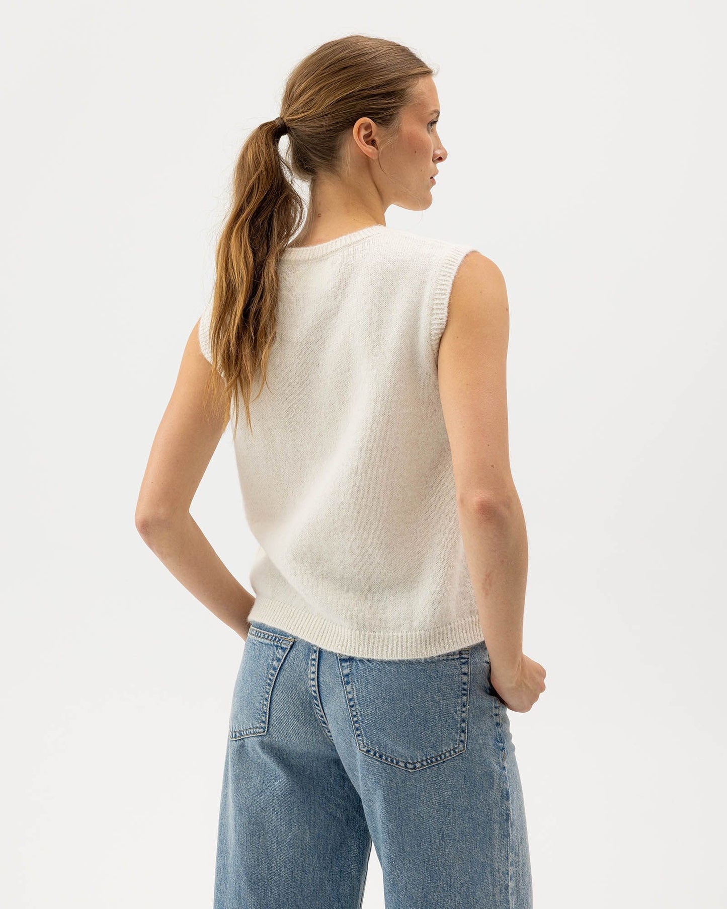 Elsy Knitted Vest Off White