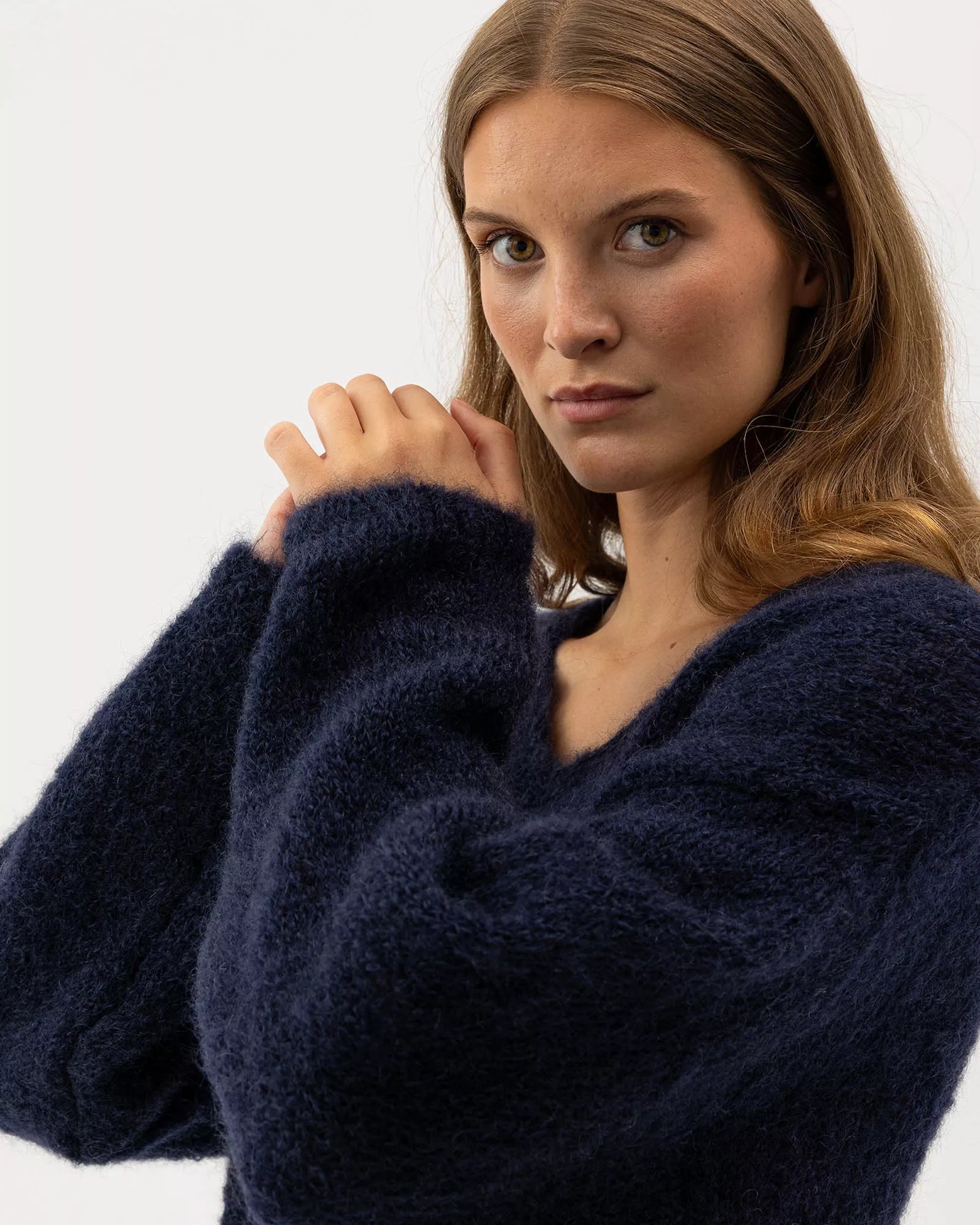 Lilian Mohair V-Neck Jumper