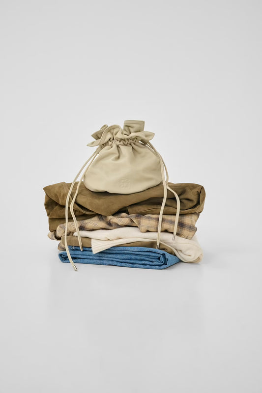 MWZilla Leather String Bag Off White Vintage