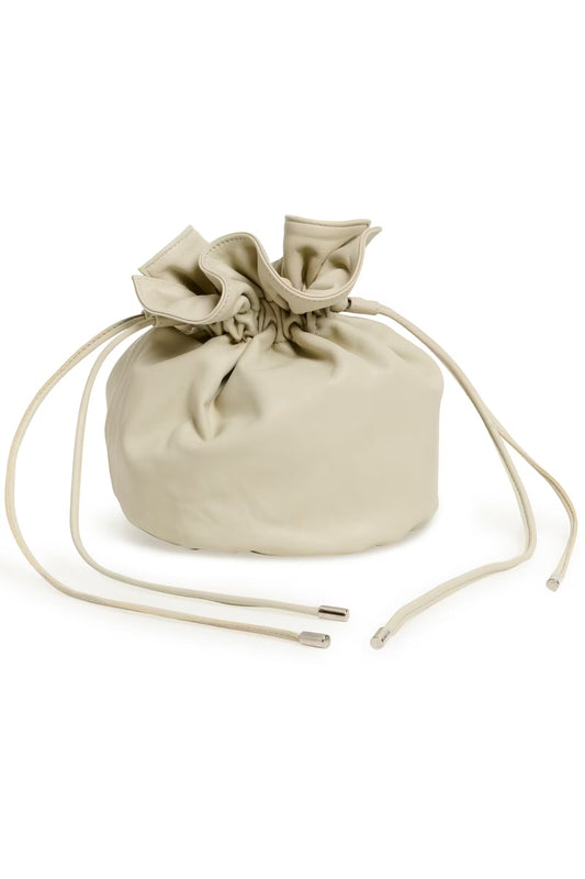 MWZilla Leather String Bag Off White Vintage