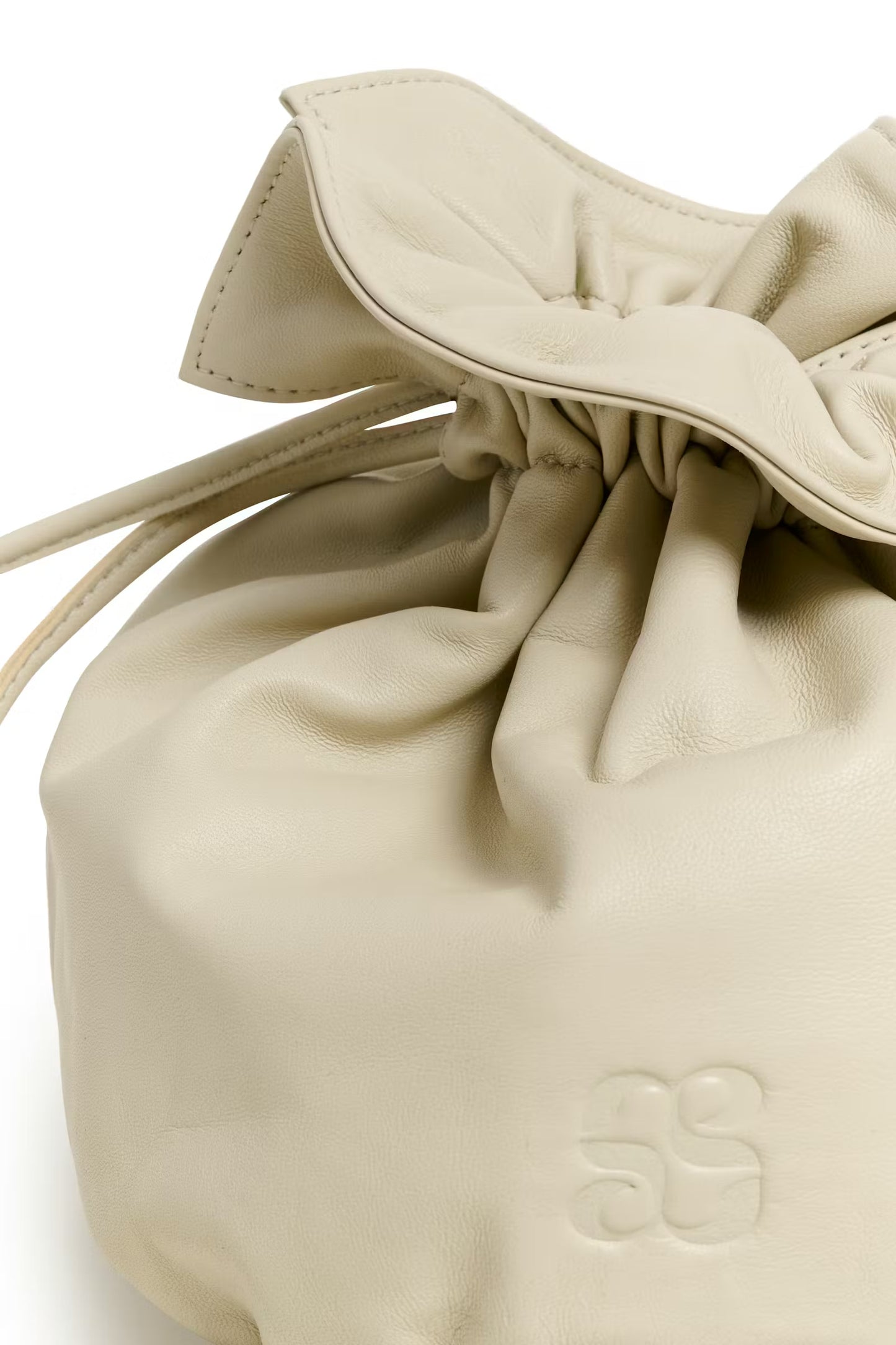 MWZilla Leather String Bag Off White Vintage