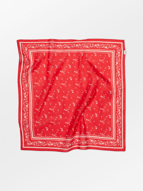 Tulips Cotta Scarf Pompeian Red