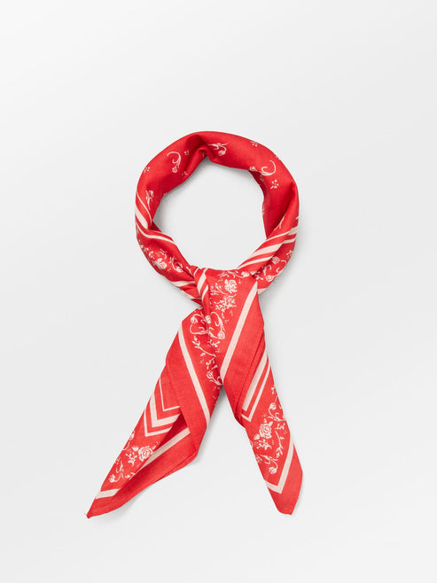 Tulips Cotta Scarf Pompeian Red