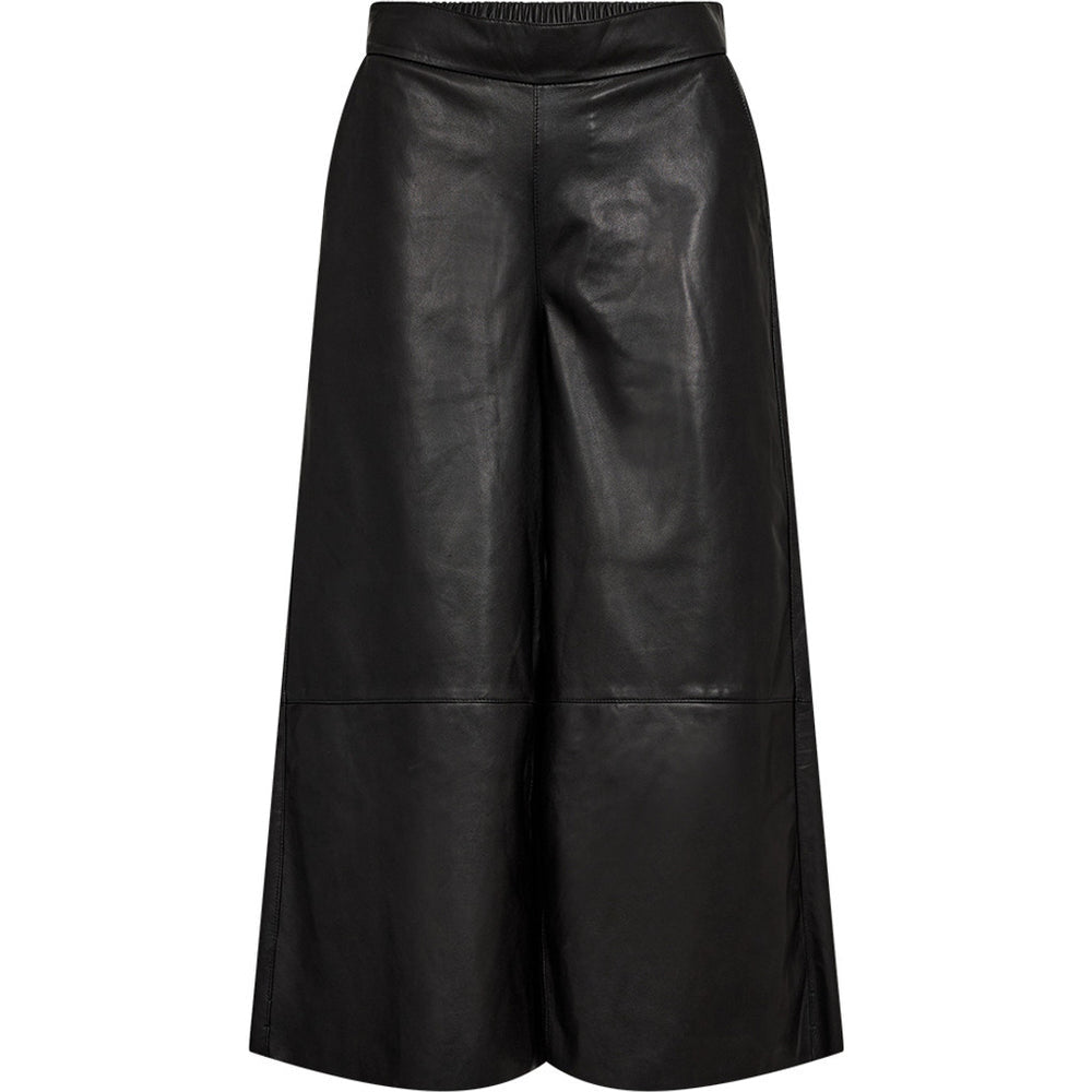 51404 - Lauren 7/8 Length Leather Culotte Black