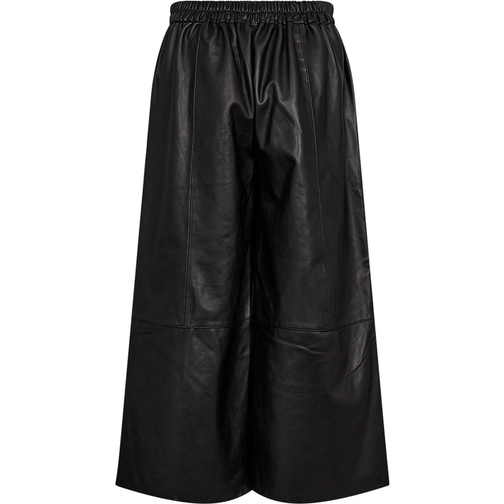 51404 - Lauren 7/8 Length Leather Culotte Black