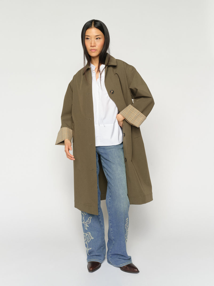 MMRiko Bora Trenchcoat Olive Night