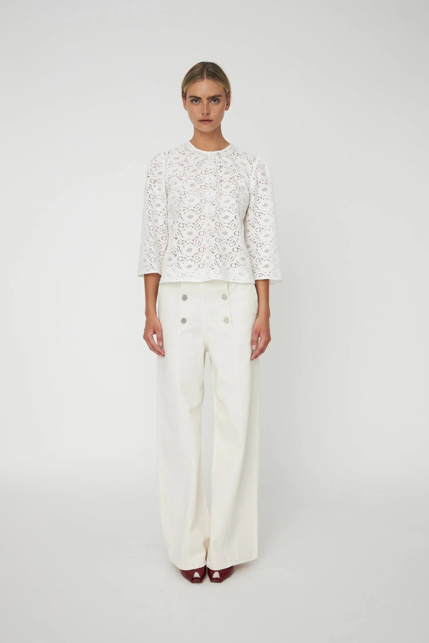 Cotton Lace Blouse White