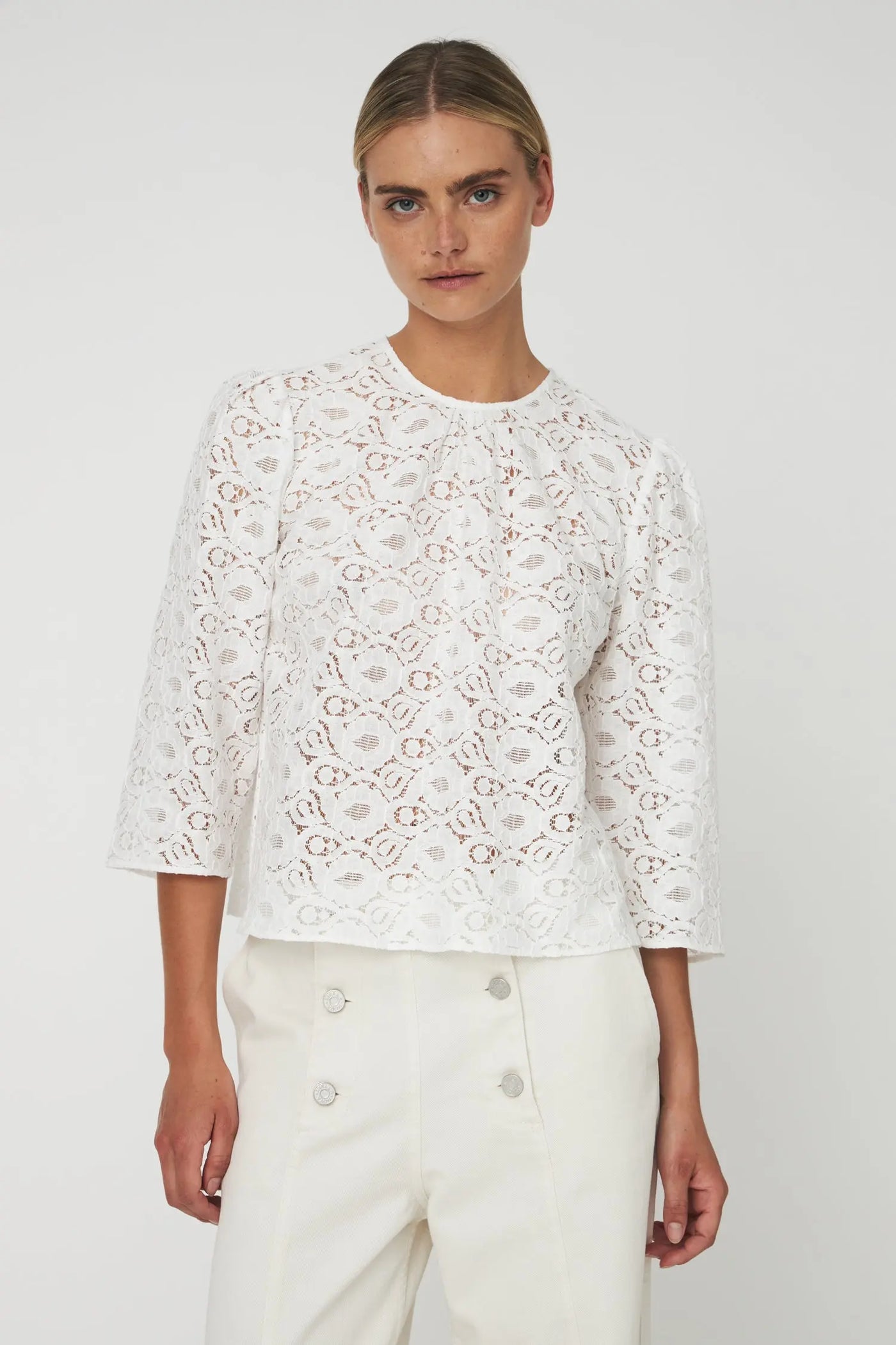Cotton Lace Blouse White